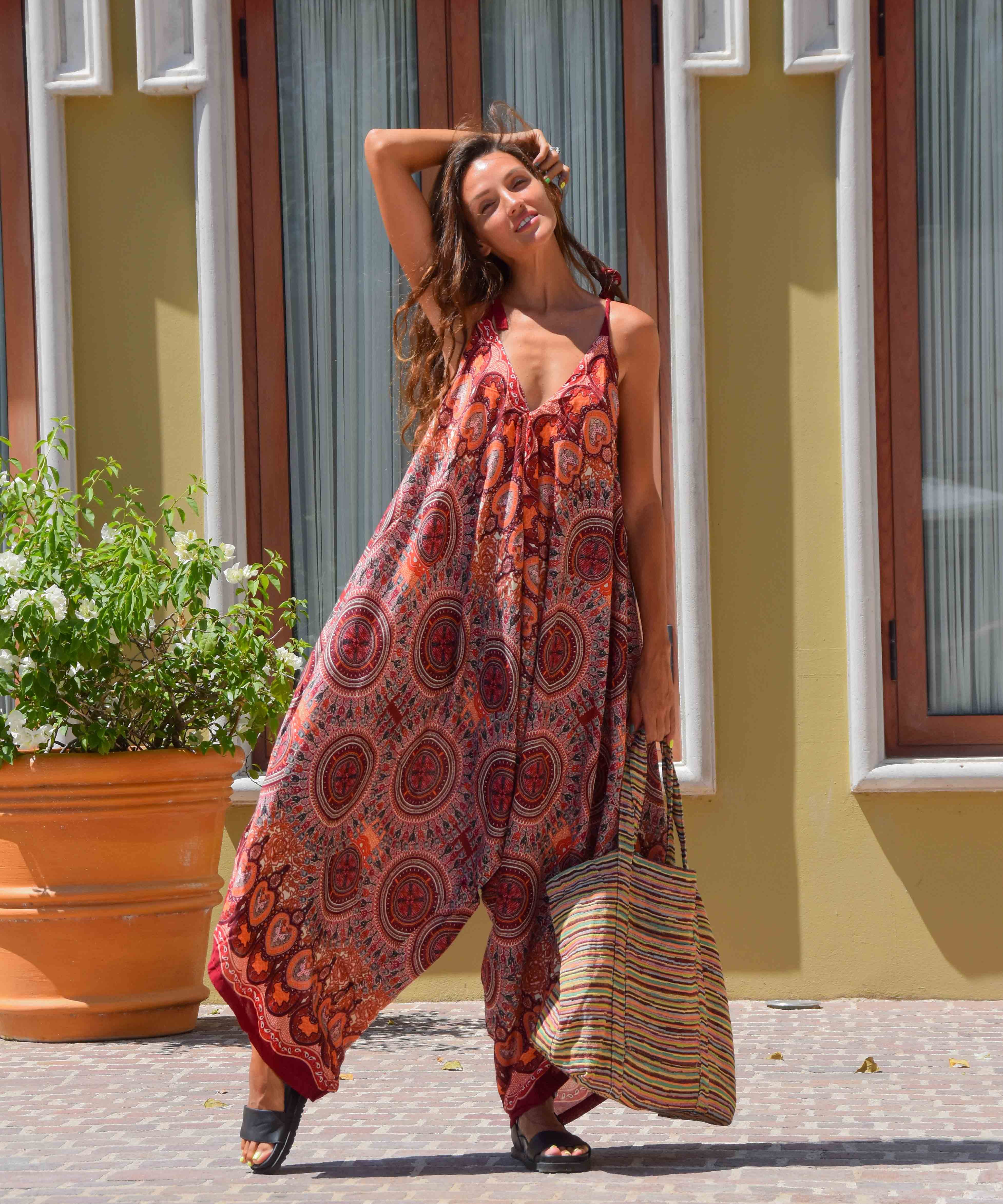 AKUBALI JUMPSUIT DRESS Elepanta Jumpsuits - Buy Today Elephant Pants Jewelry And Bohemian Clothes Handmade In Thailand Help To Save The Elephants FairTrade And Vegan