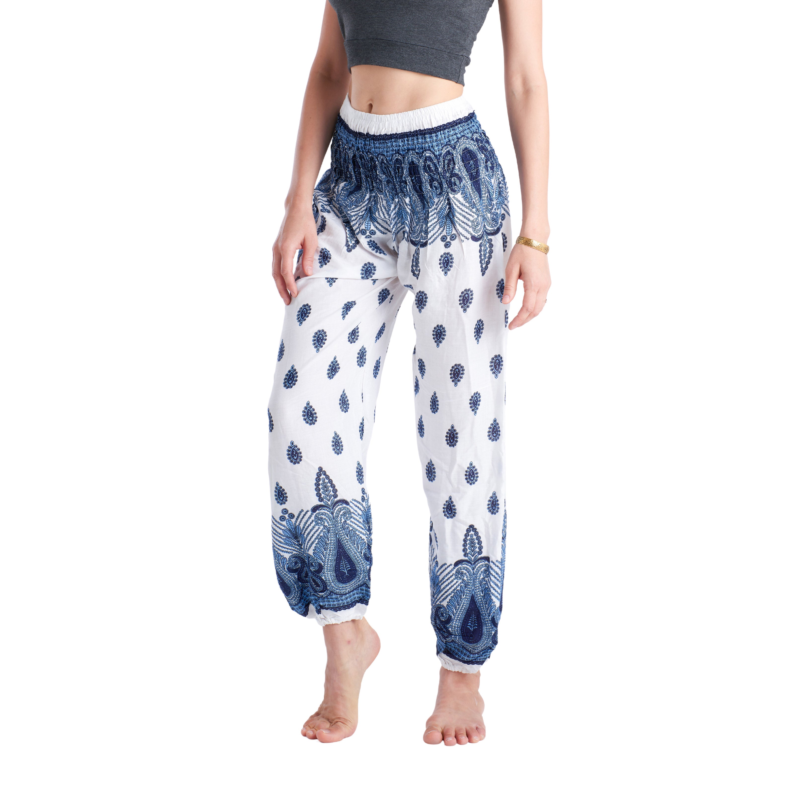 AZULKO PANTS - Elastic Waist Elepanta Elastic Waist Pants - Buy Today Elephant Pants Jewelry And Bohemian Clothes Handmade In Thailand Help To Save The Elephants FairTrade And Vegan