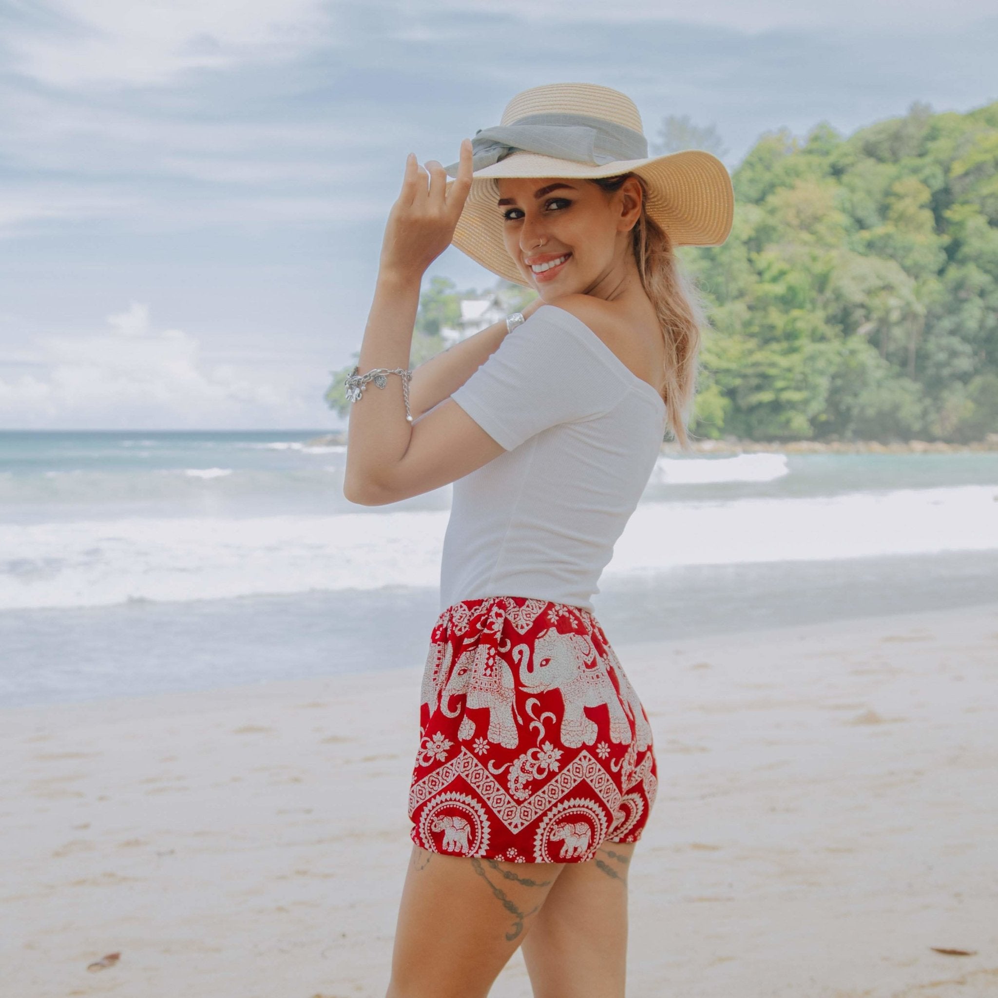 KRABI SHORTS Elepanta Women's Shorts - Buy Today Elephant Pants Jewelry And Bohemian Clothes Handmade In Thailand Help To Save The Elephants FairTrade And Vegan