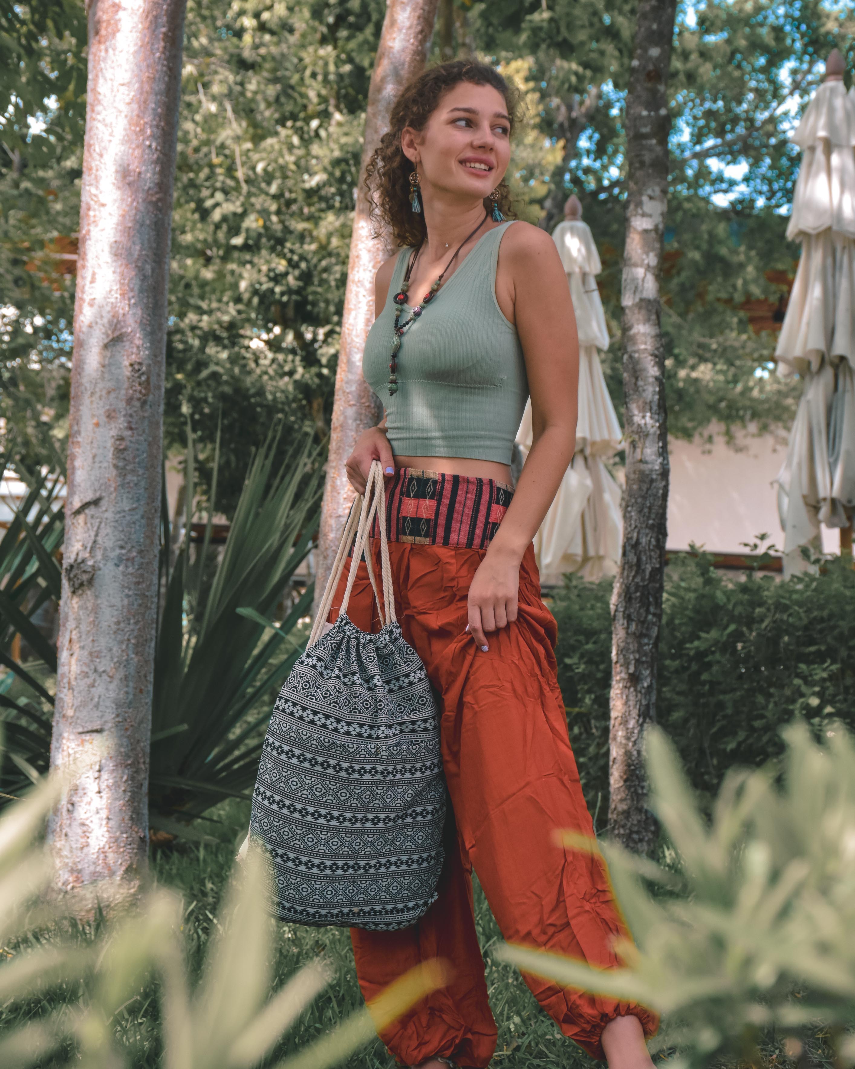 KUXTAL DRAWSTRING BAG Elepanta Travel Bags - Buy Today Elephant Pants Jewelry And Bohemian Clothes Handmade In Thailand Help To Save The Elephants FairTrade And Vegan