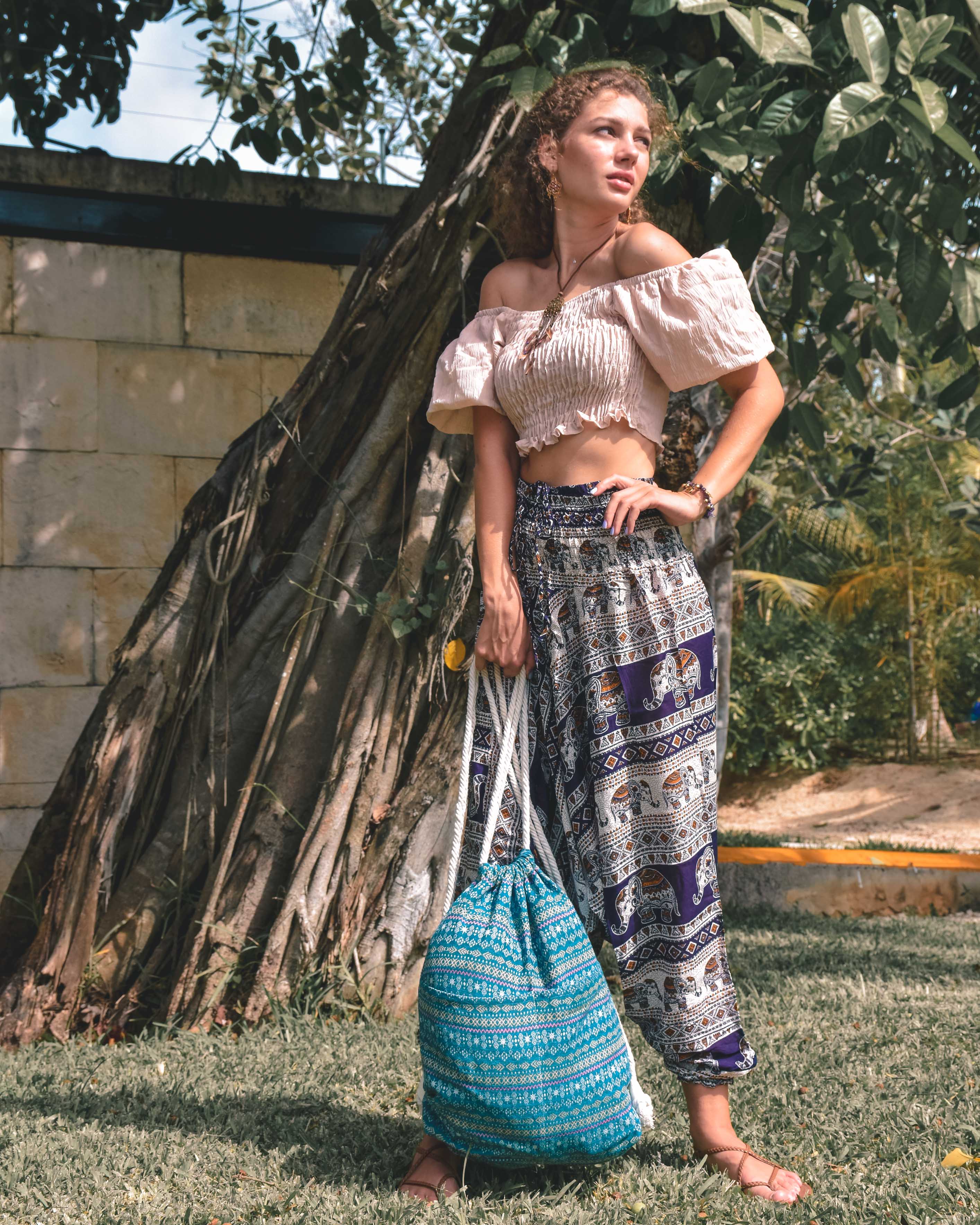 ZAYED DRAWSTRING BAG Elepanta Travel Bags - Buy Today Elephant Pants Jewelry And Bohemian Clothes Handmade In Thailand Help To Save The Elephants FairTrade And Vegan