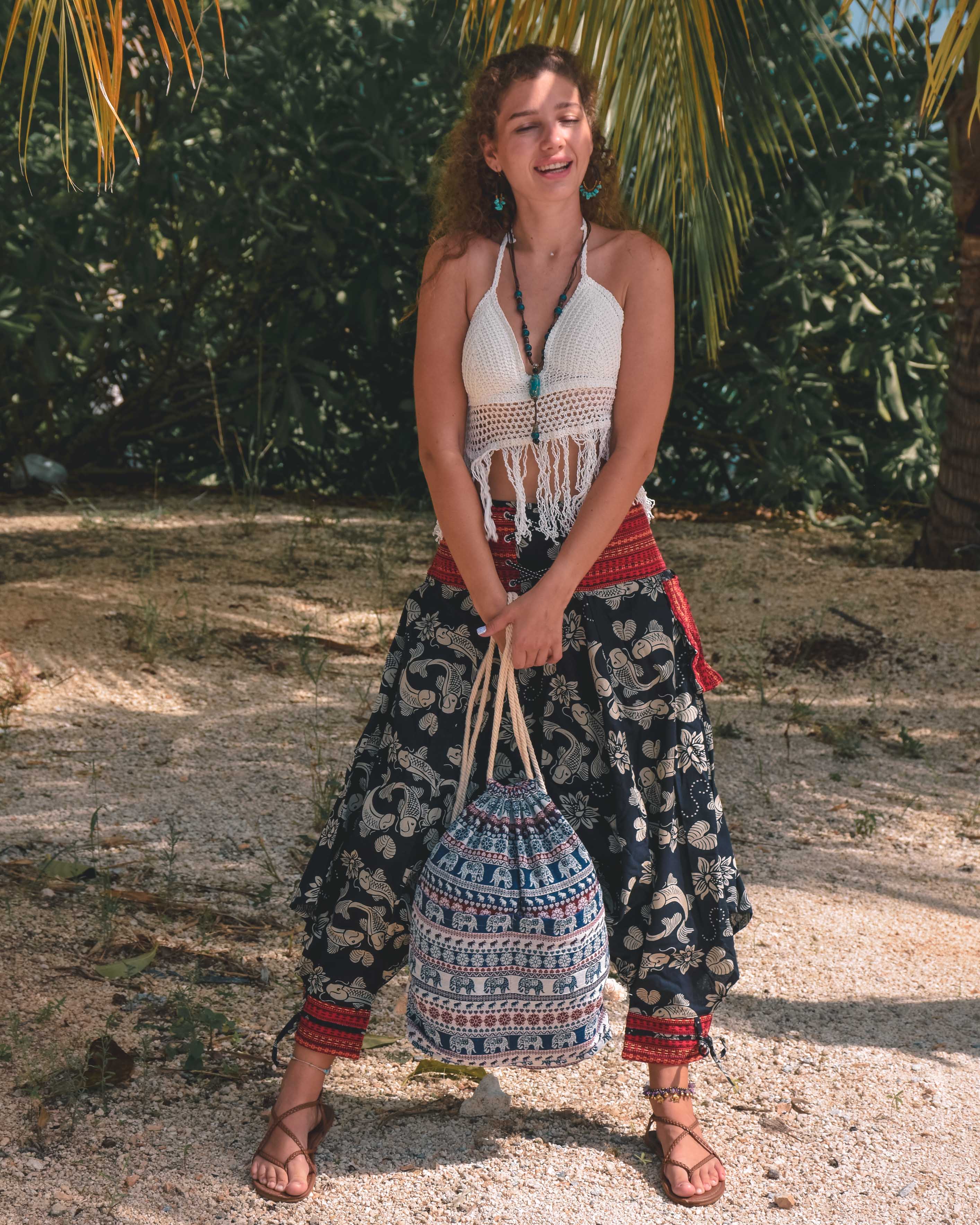 ITZA DRAWSTRING BAG Elepanta Travel Bags - Buy Today Elephant Pants Jewelry And Bohemian Clothes Handmade In Thailand Help To Save The Elephants FairTrade And Vegan