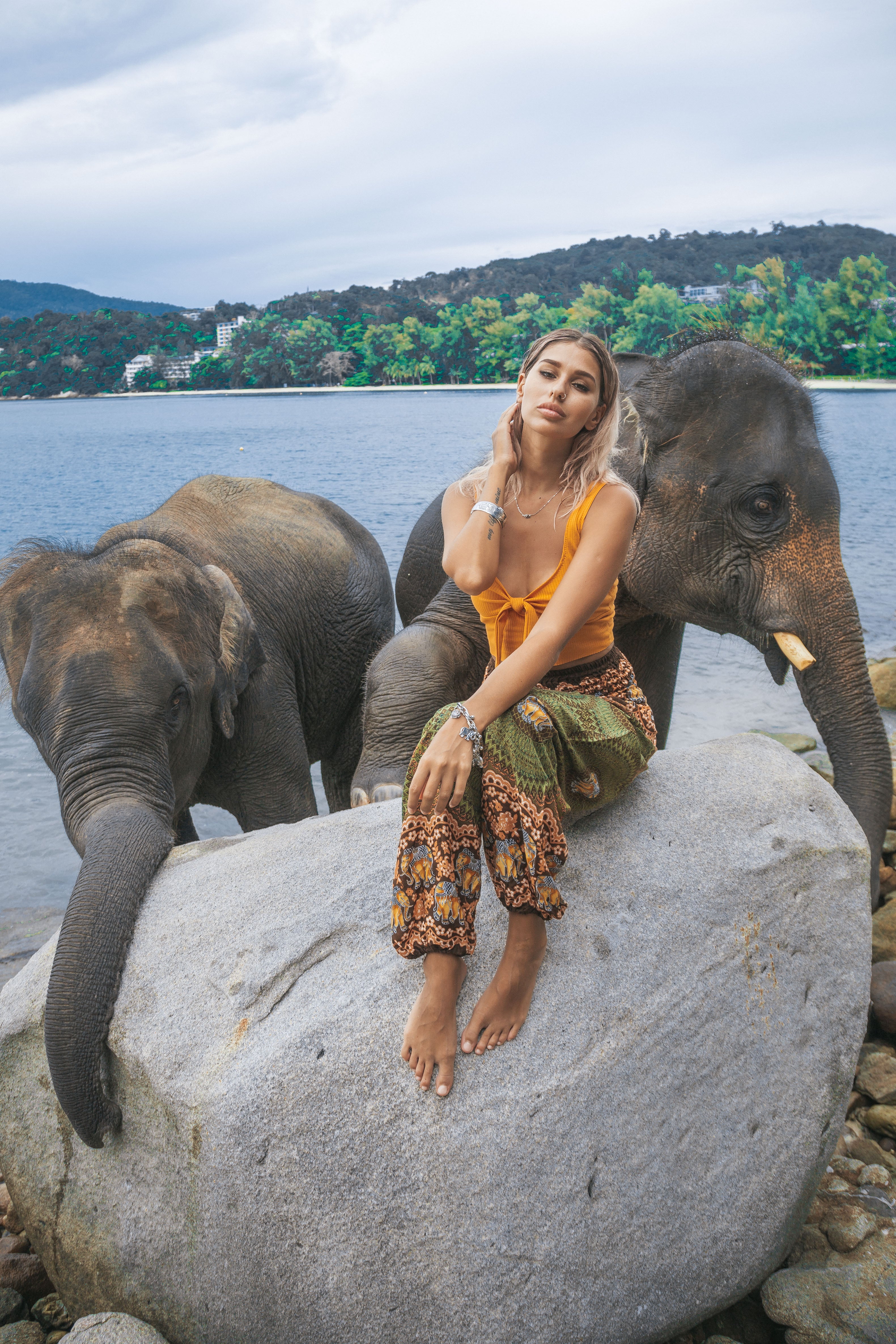 JAIPUR PANTS - Elastic Waist Elepanta Elastic Waist Pants - Buy Today Elephant Pants Jewelry And Bohemian Clothes Handmade In Thailand Help To Save The Elephants FairTrade And Vegan