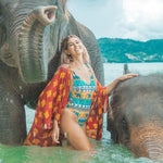 Savanna Kimono Elepanta Women's Kimonos - Buy Today Elephant Pants Jewelry And Bohemian Clothes Handmade In Thailand Help To Save The Elephants FairTrade And Vegan