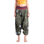 THAI TRIBAL PANTS - GREEN Elepanta Hippie Pants | Tribal - Buy Today Elephant Pants Jewelry And Bohemian Clothes Handmade In Thailand Help To Save The Elephants FairTrade And Vegan