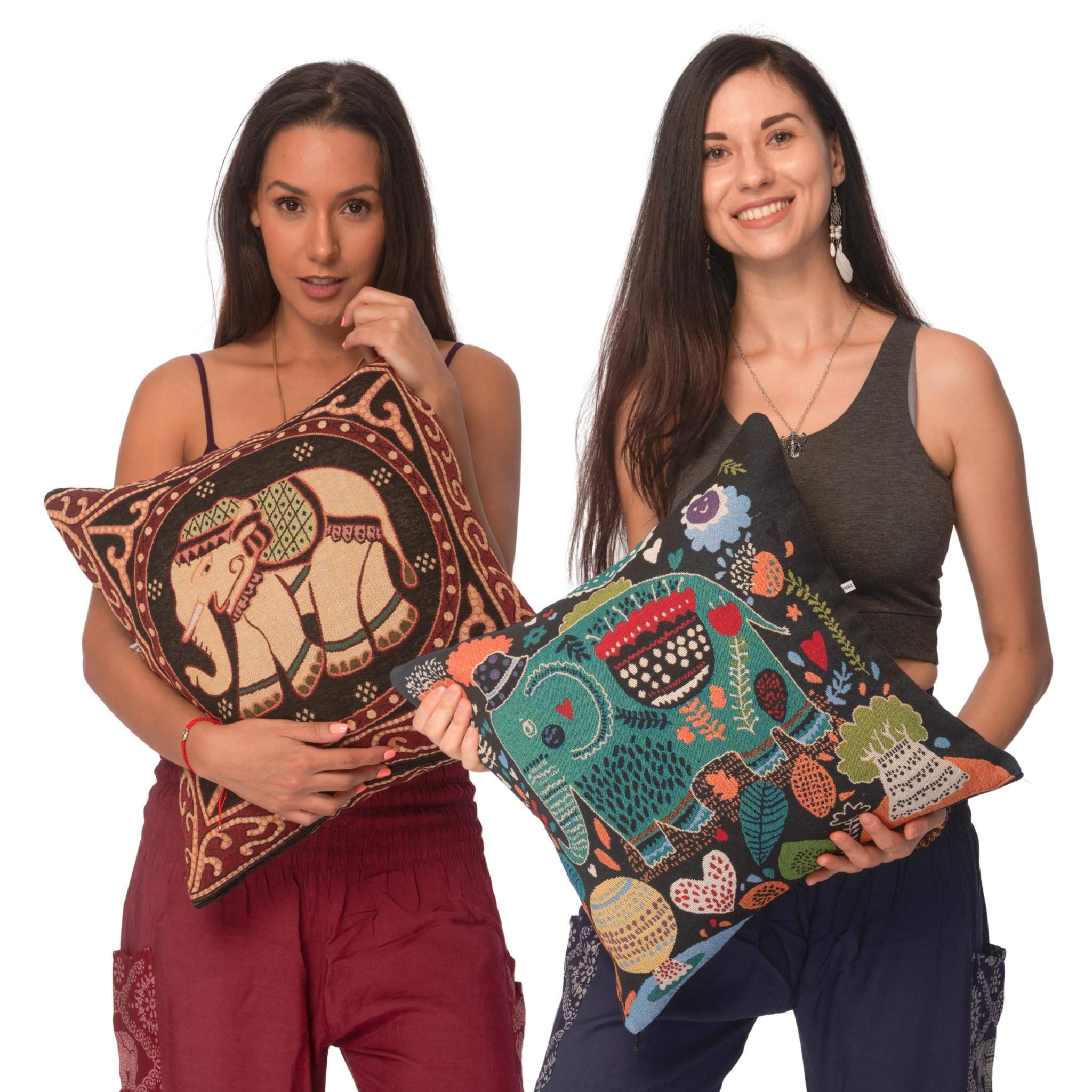 ANGKOR PILLOW COVER Elepanta Pillows - Buy Today Elephant Pants Jewelry And Bohemian Clothes Handmade In Thailand Help To Save The Elephants FairTrade And Vegan