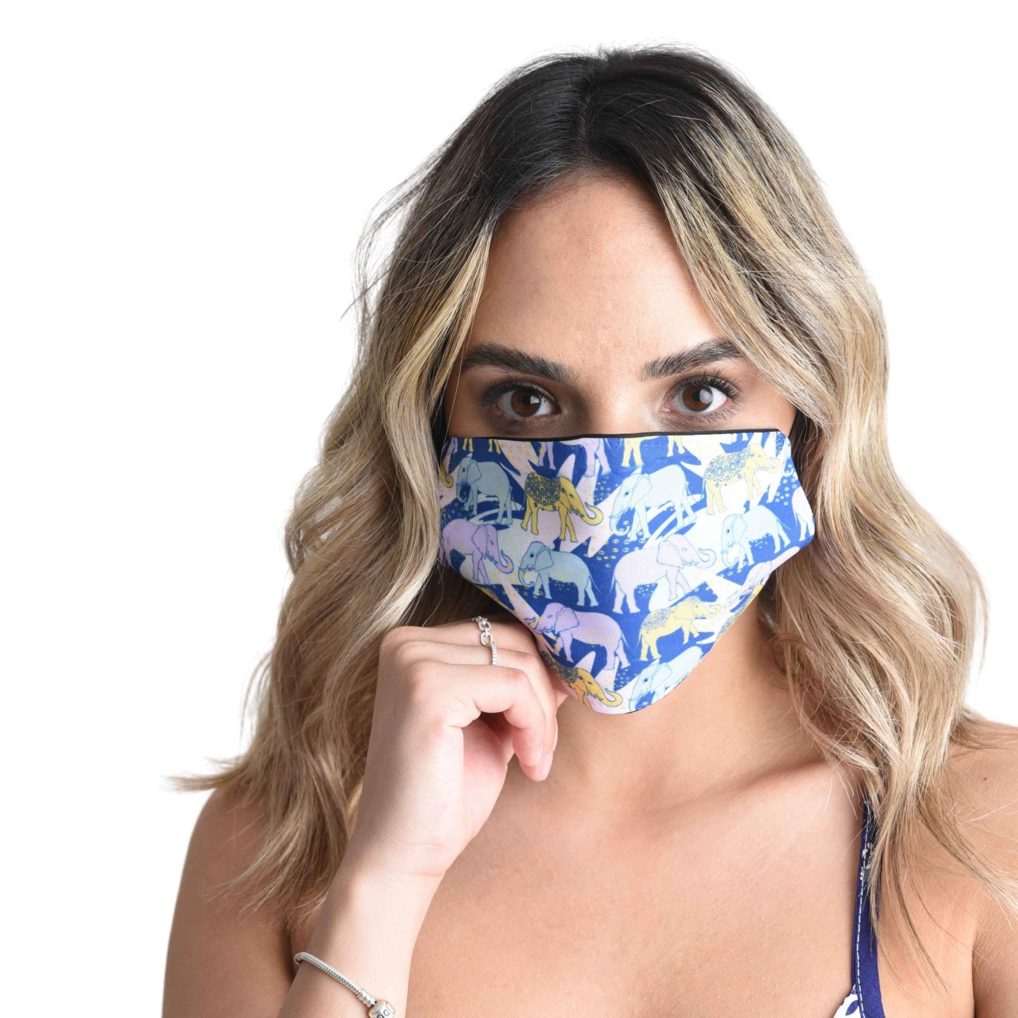 FACE MASK - Purple Elepanta Face Masks - Buy Today Elephant Pants Jewelry And Bohemian Clothes Handmade In Thailand Help To Save The Elephants FairTrade And Vegan