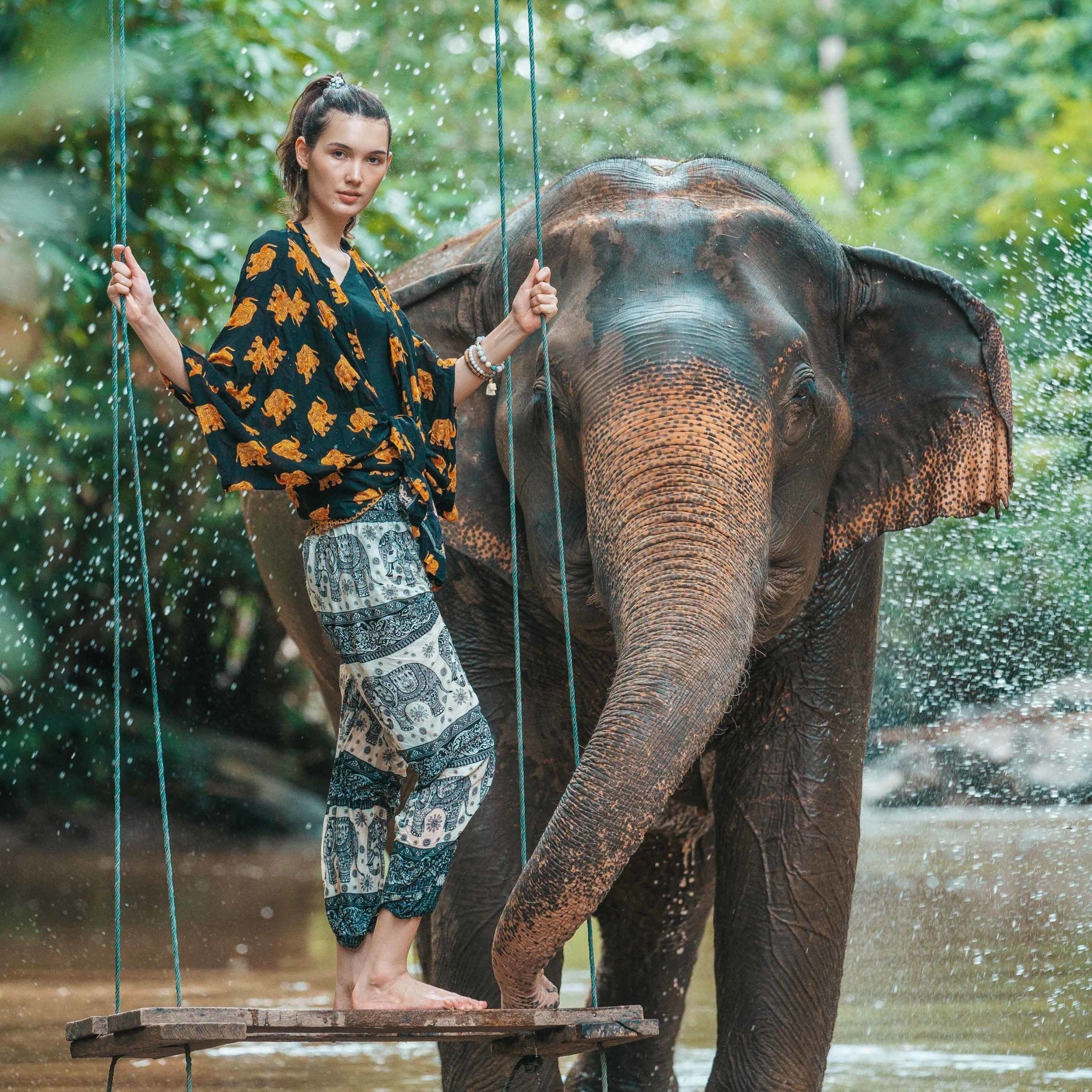 BALI PANTS - Elastic Waist Elepanta Elastic Waist Pants - Buy Today Elephant Pants Jewelry And Bohemian Clothes Handmade In Thailand Help To Save The Elephants FairTrade And Vegan