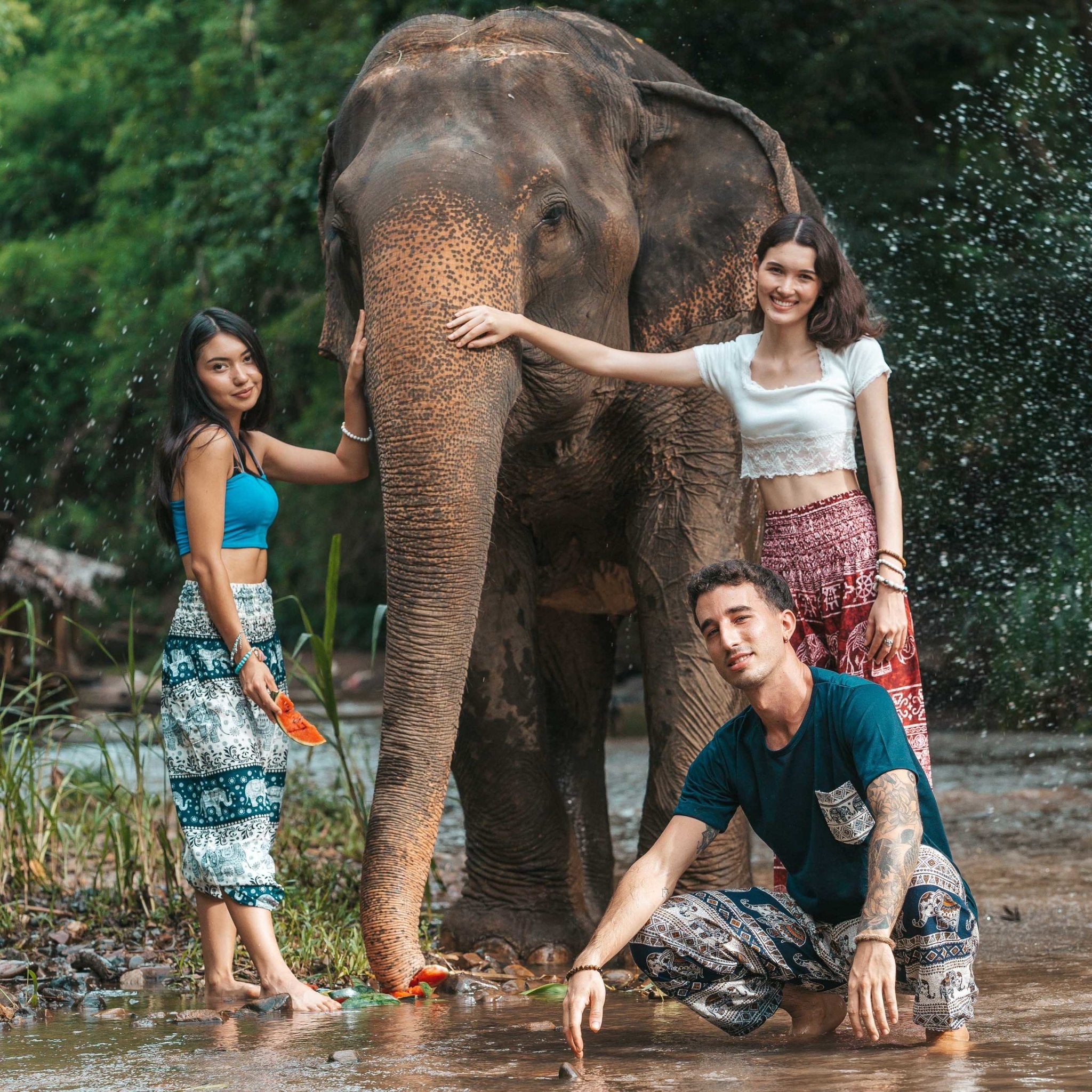COLOMBO PANTS - Elastic Waist Elepanta Elastic Waist Pants - Buy Today Elephant Pants Jewelry And Bohemian Clothes Handmade In Thailand Help To Save The Elephants FairTrade And Vegan